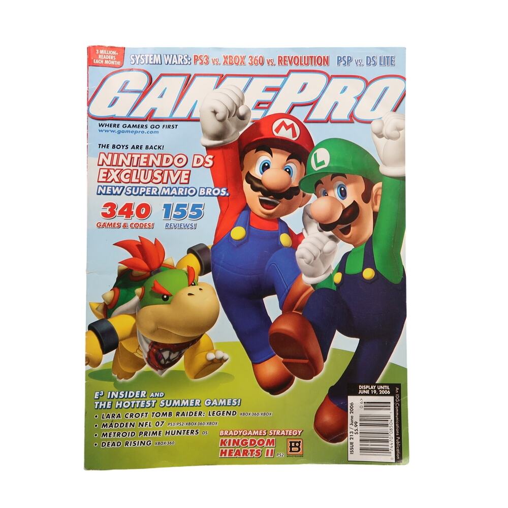 GamePro Magazine June 2006 Super Mario Brothers Cover PS3 Xbox 360 Video Games
